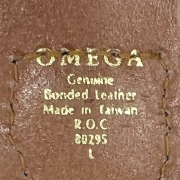 Vintage 1980's Unisex Omega Western Belt Size‎ L Braided Leather Metal Accents - Picture 6 of 10